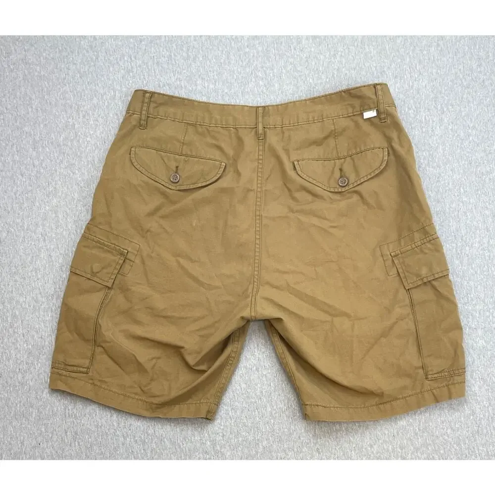 Levis Shorts Mens 33 Brown 100% Cotton Two Horse Ripstop Cargo 9.5